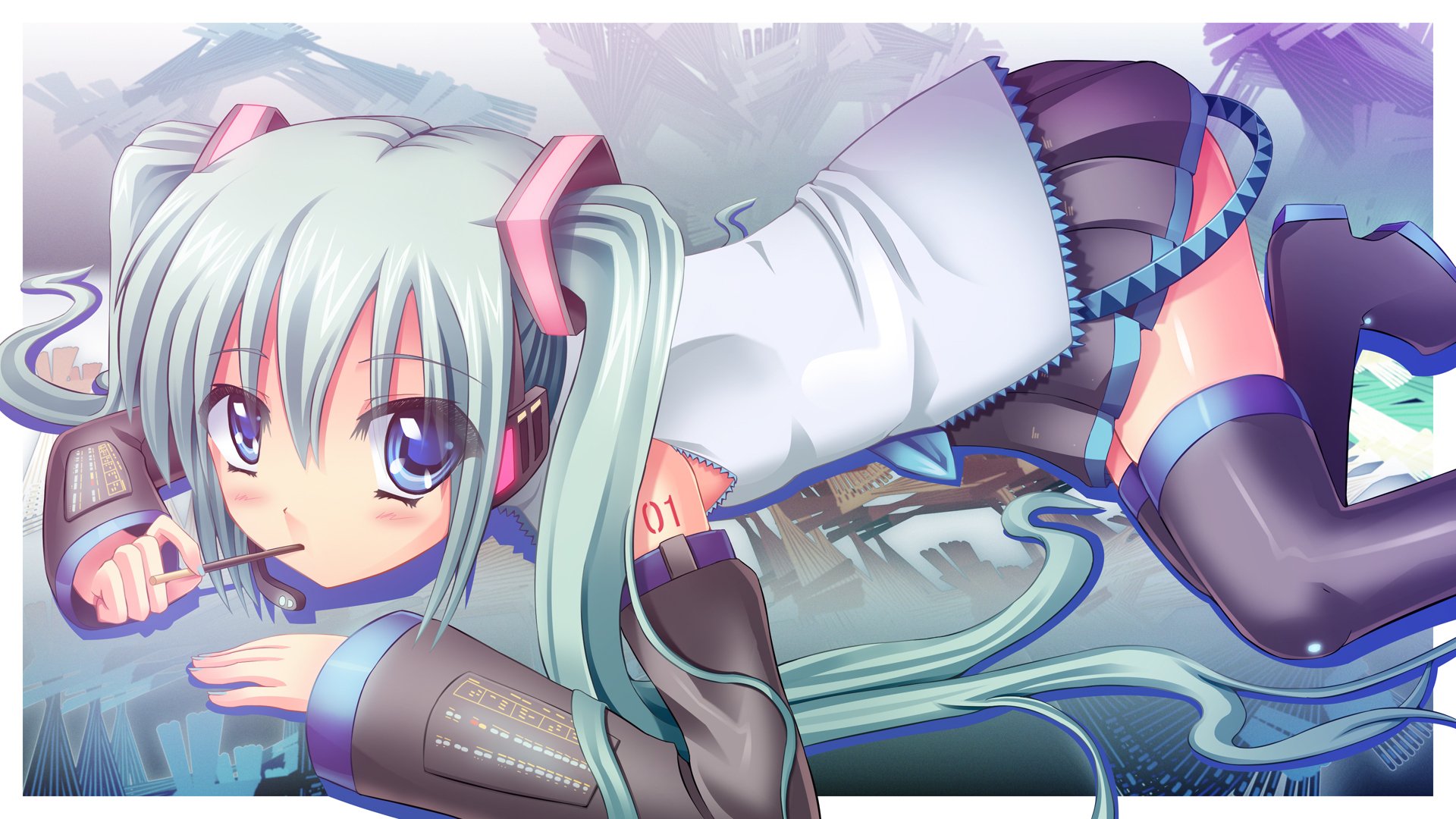 hatsune, Miku, Vocaloid, Anime, Girl, Music, Megurine, Luka, Video, Game, Beauty, Beautiful, Lovely, Sweet, Cute, Humanoid, Green, Hair, Tail, Long, Character Wallpaper