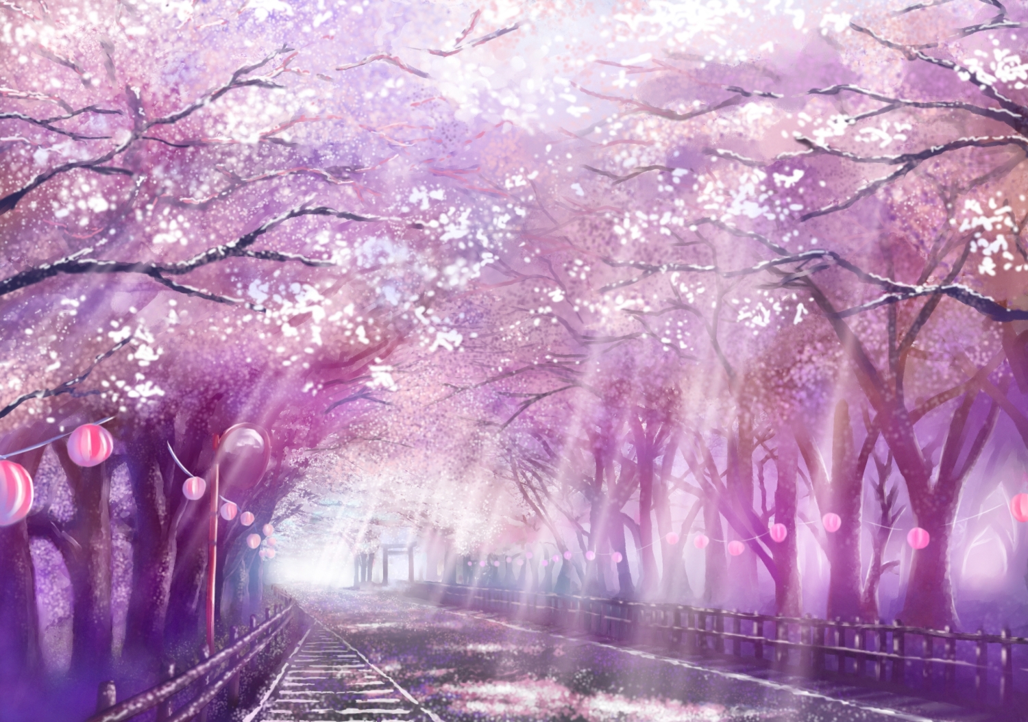 cherry, Blossoms, Monorisu, Original, Petals, Scenic, Tree Wallpaper