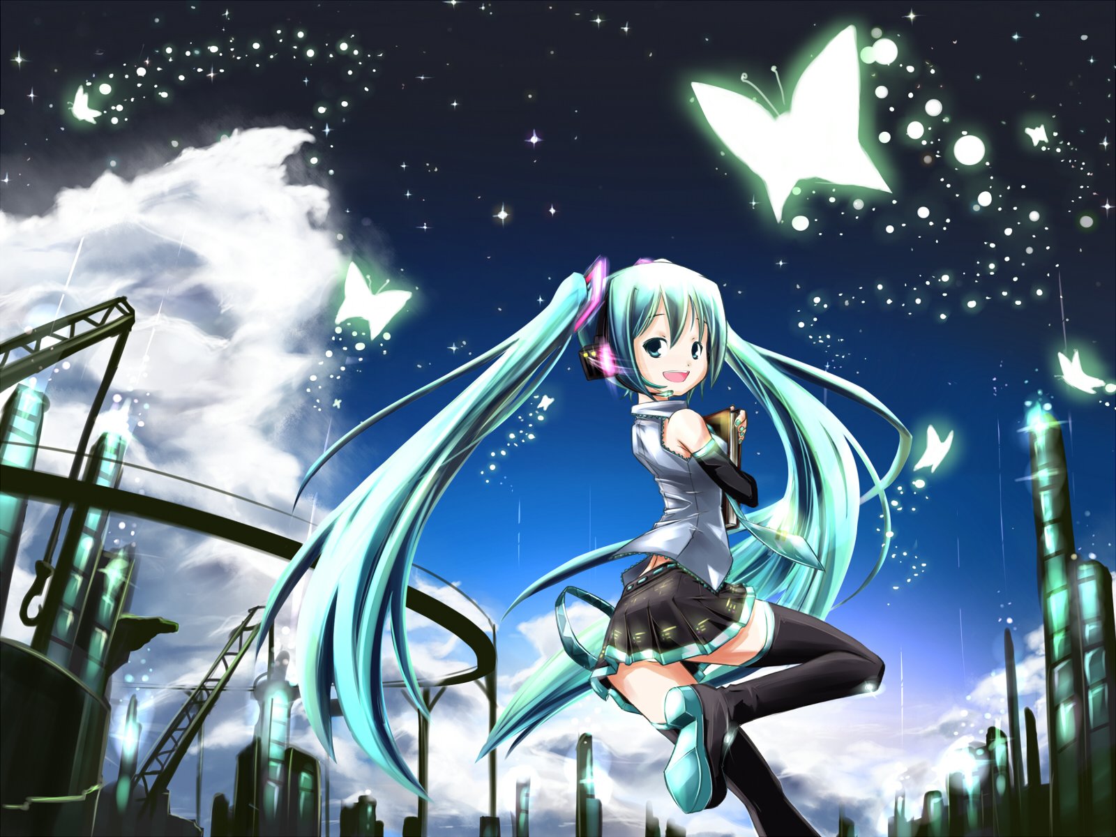 hatsune, Miku, Vocaloid, Anime, Girl, Music, Megurine, Luka, Video, Game, Beauty, Beautiful, Lovely, Sweet, Cute, Humanoid, Green, Hair, Tail, Long, Character Wallpaper