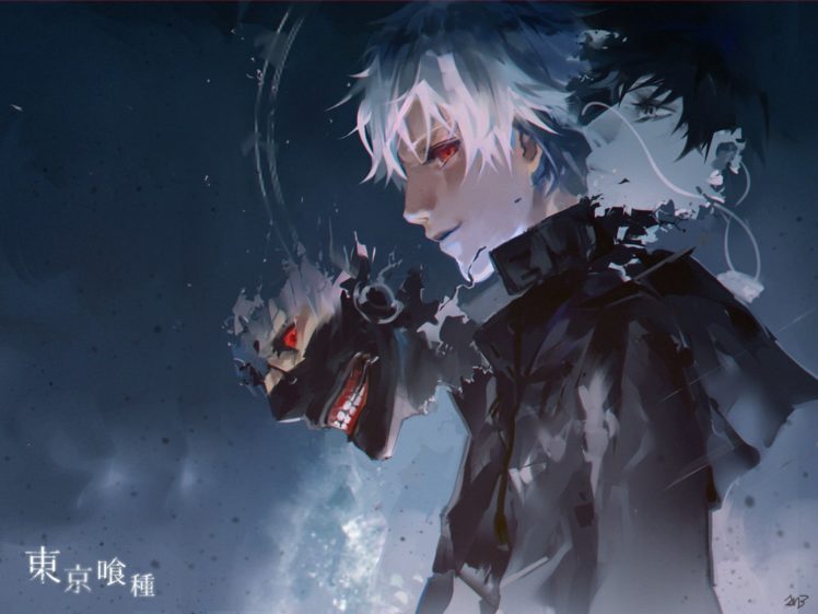 Purple Hair Red Eyes Ken Kaneki Tokyo Ghoul, HD wallpaper