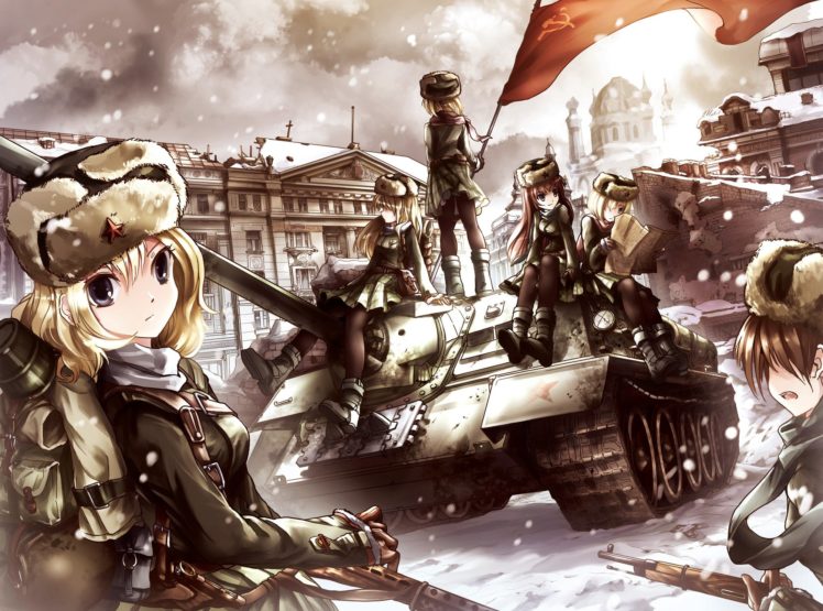 girls, Und, Panzer, Tanks, Anime, Girls, Tank HD Wallpaper Desktop Background