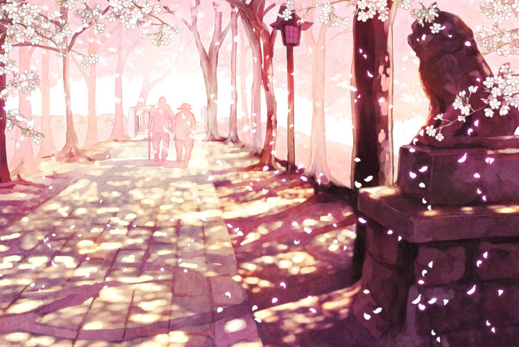 cherry, Blossoms, Furai, Original, Petals, Scenic, Tree HD Wallpaper Desktop Background