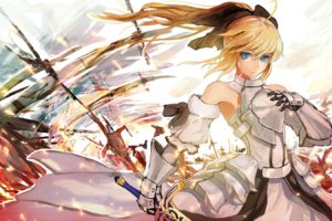 armor, Blonde, Hair, Blue, Eyes, Dress, Fate, Stay, Night, Fate, Unlimited, Codes, Jpeg, Artifacts, Long, Hair, Saber, Saber, Lily, Sixingcao, Sword, Type moon, Weapon