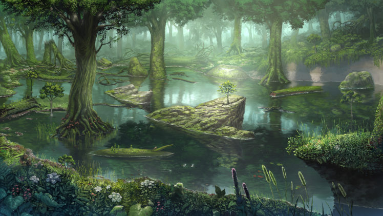 animal, Bird, Flowers, Forest, Fo do, Grass, Landscape, Original, Scenic, Tree, Water HD Wallpaper Desktop Background