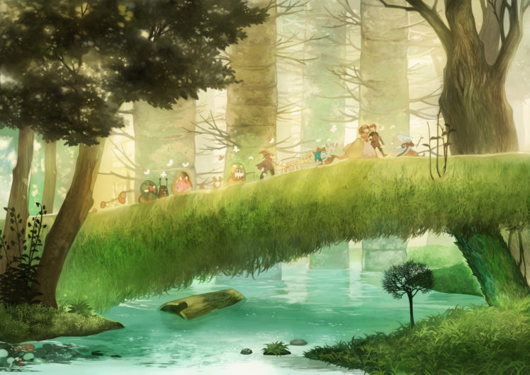 animal, Butterfly, Forest, Grass, Original, Scenic, Taku,  fishdrive , Tree, Water HD Wallpaper Desktop Background