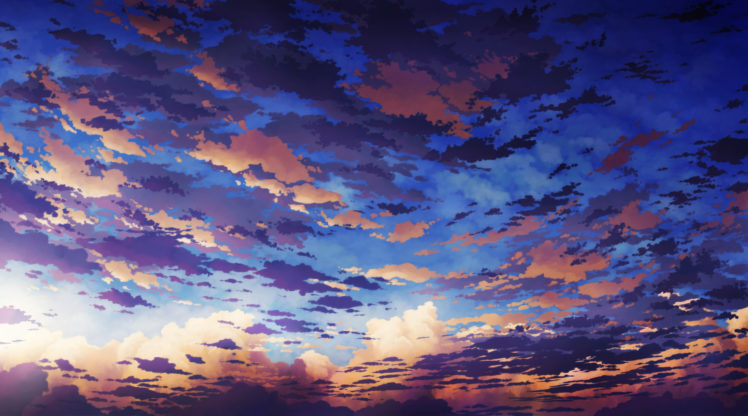 aoha,  twintail , Clouds, Original, Scenic, Sky HD Wallpaper Desktop Background