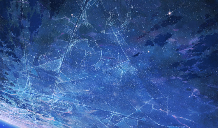 clouds, Cola,  gotouryouta , Original, Sky, Stars HD Wallpaper Desktop Background