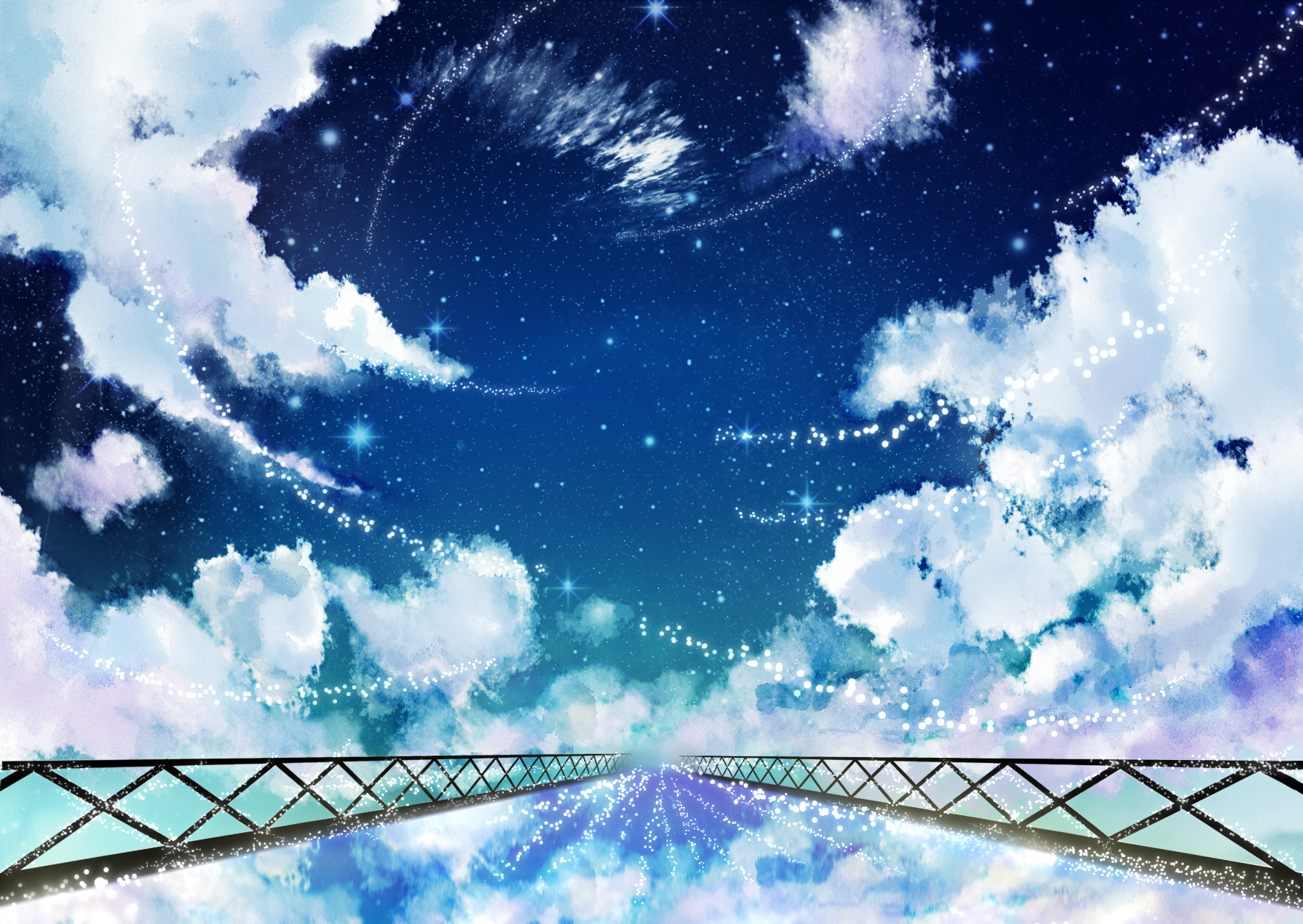 clouds, Original, Scenic, Sky, Stars, Tagme Wallpaper