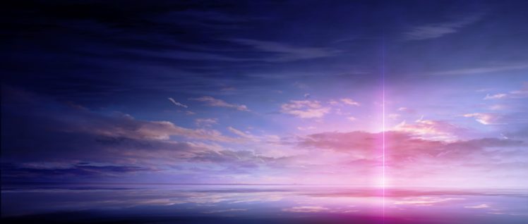 anime, Scan, Landscape, Sky, Cloud, Beautiful, Light, Color HD Wallpaper Desktop Background