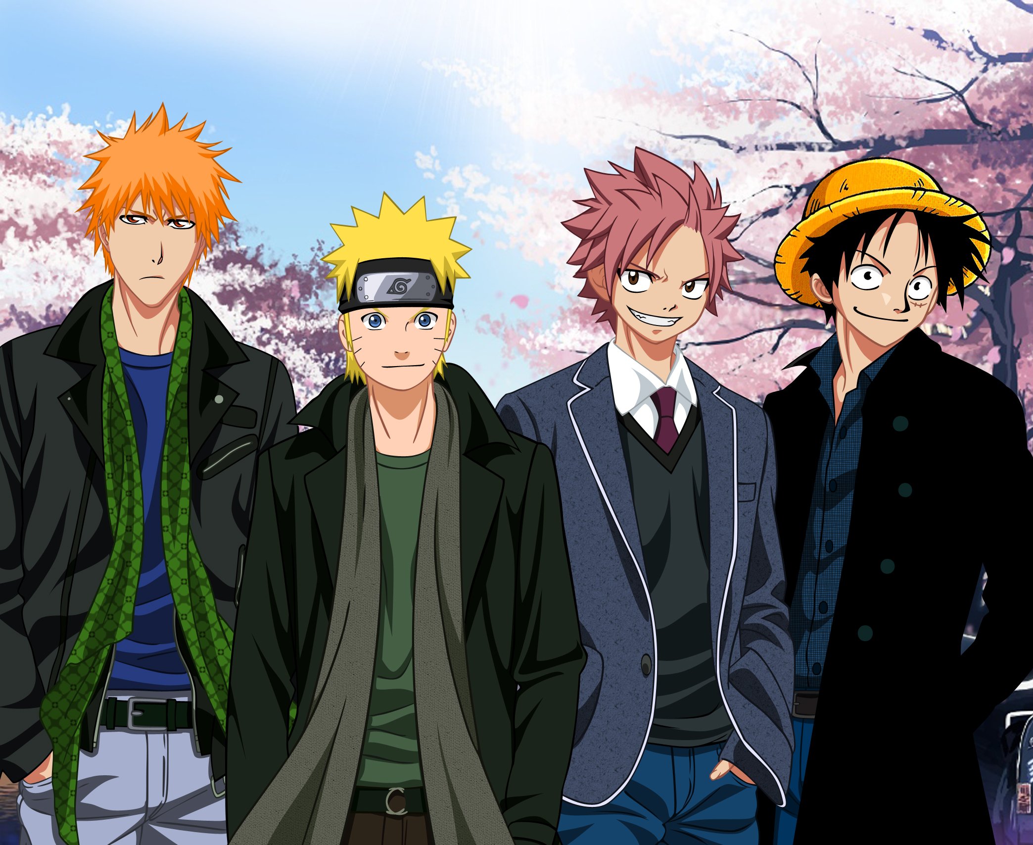 Anime Series Naruto Bleach Fairy Tail One Piece Charcters Boys Wallpapers Hd Desktop And Mobile Backgrounds