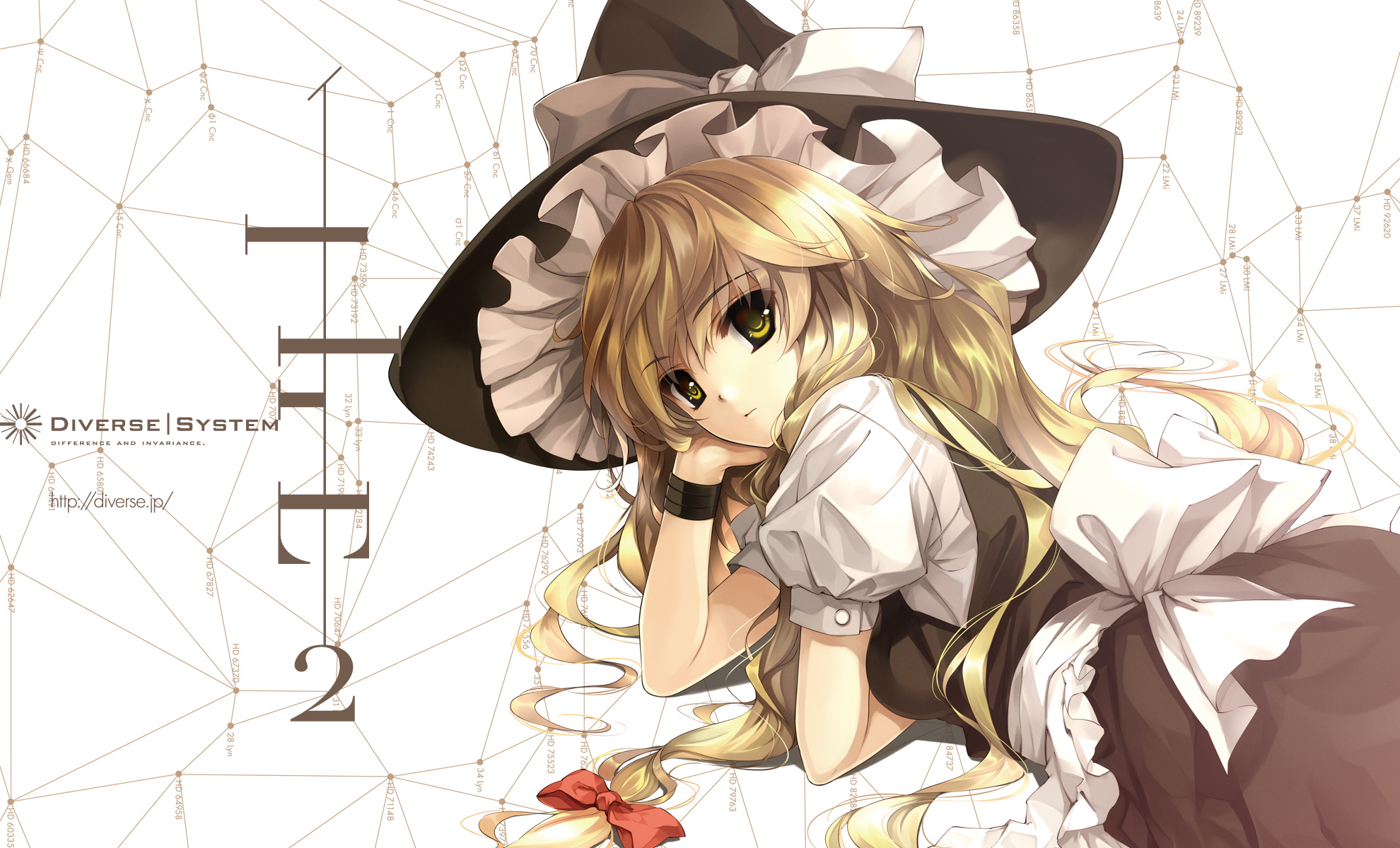 blonde, Hair, Bow, Diverse, System, Dress, Hat, Kirisame, Marisa, Misaki, Kurehito, Touhou Wallpaper