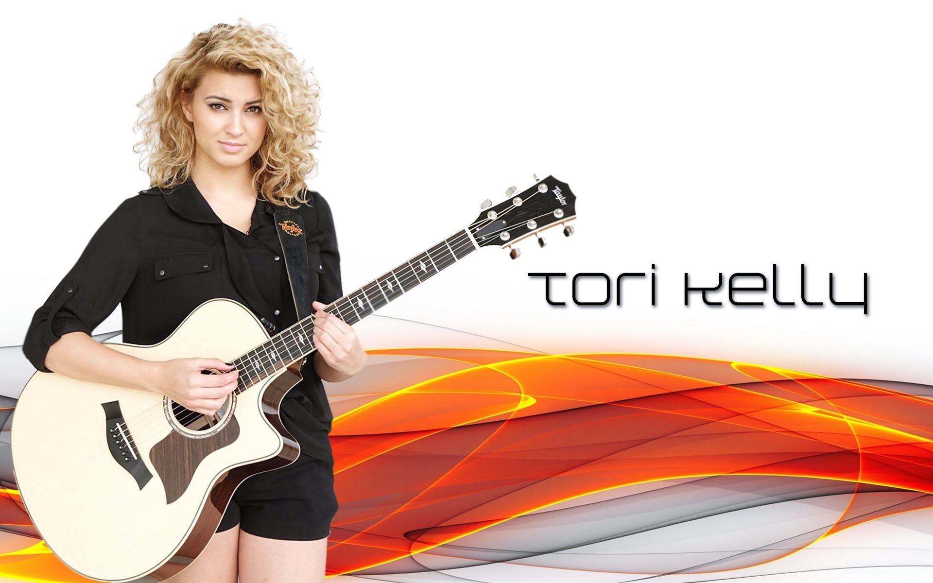 tori, Kelly, Pop, Singer, Soul, R b, Poster, Guitar Wallpaper