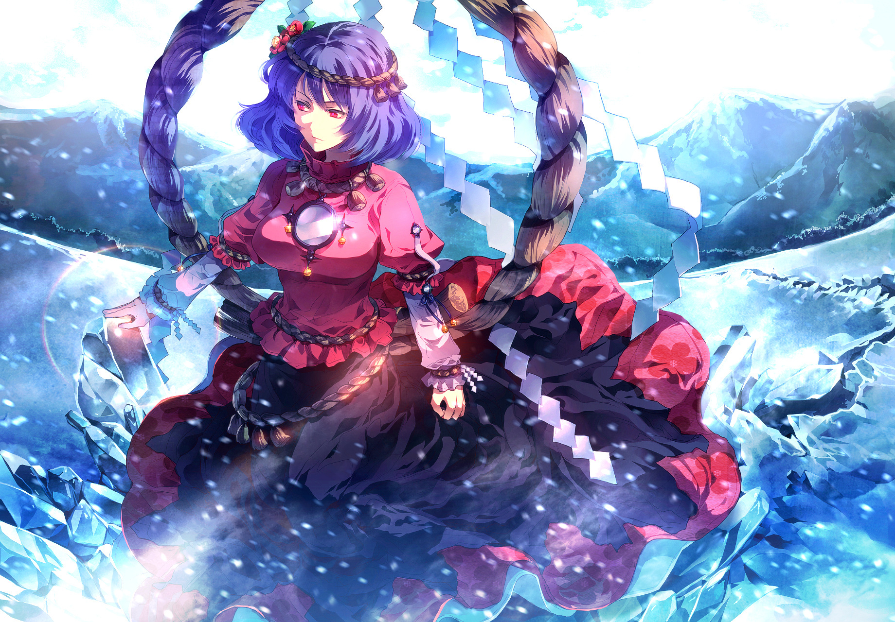 sunakumo, Touhou, Yasaka, Kanako Wallpaper