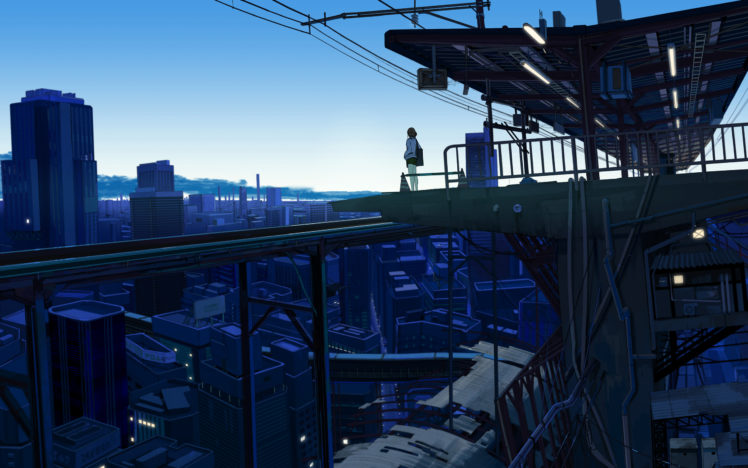 anime, Buildings, Skyscrapers, Original, Cities HD Wallpaper Desktop Background