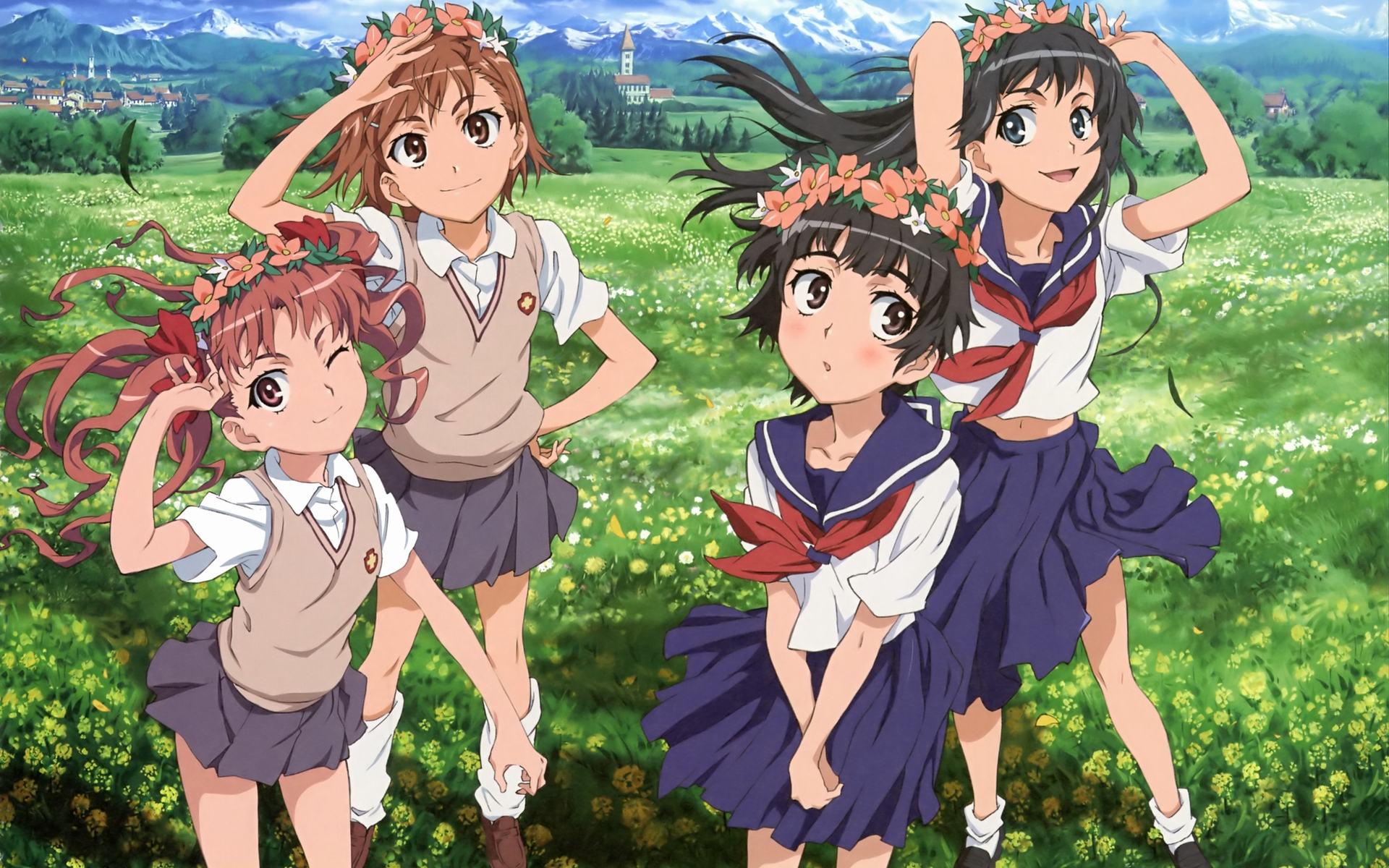 kuroko shirai purple dress wallpaper Shirai Kuroko, needle, anime girl, toaru kagaku no railgun, HD wallpaper
