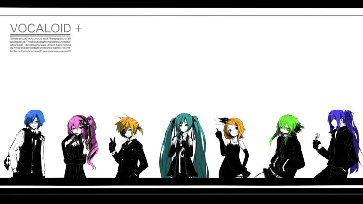 gumi, Hatsune, Miku, Kagamine, Len, Kagamine, Rin, Kaito, Kamui, Gakupo, Megurine, Luka, Meiko, Tokiti, Vocaloid HD Wallpaper Desktop Background