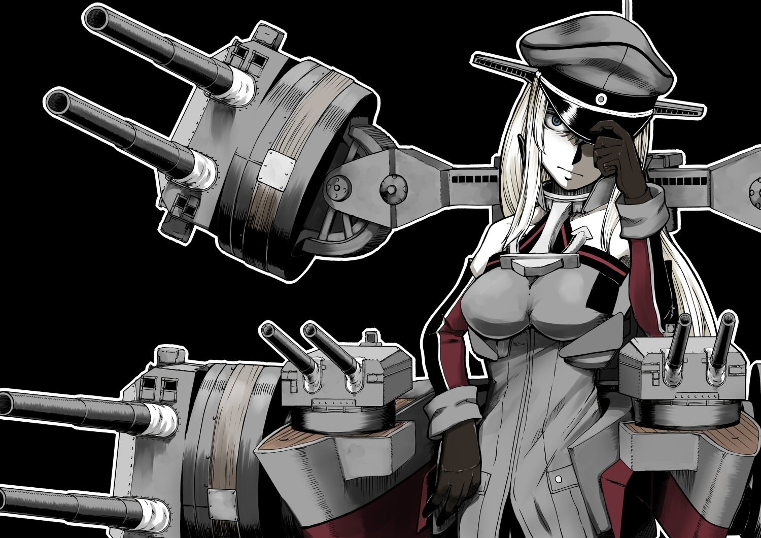 bismarck,  kancolle , Gun, Kantai, Collection, Weapon Wallpaper