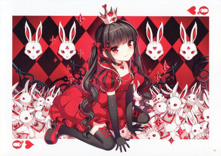 alice, In, Wonderland, Queen, Of, Hearts, Black, Gloves, Puffy, Sleeve HD Wallpaper Desktop Background