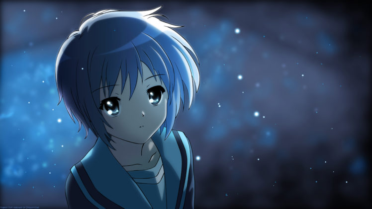 blue, Eyes, Nagato, Yuki, Suzumiya, Haruhi, No, Yuutsu HD Wallpaper Desktop Background