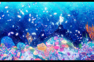 deep sea, Girl,  vocaloid , Hatsune, Miku, Petals, Underwater, Vocaloid, Water
