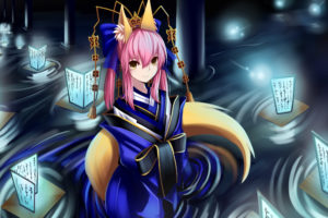 caster, Fate, Extra, Fate, Stay, Night, Foxgirl, Japanese, Clothes, Pink, Hair, Rhys1356