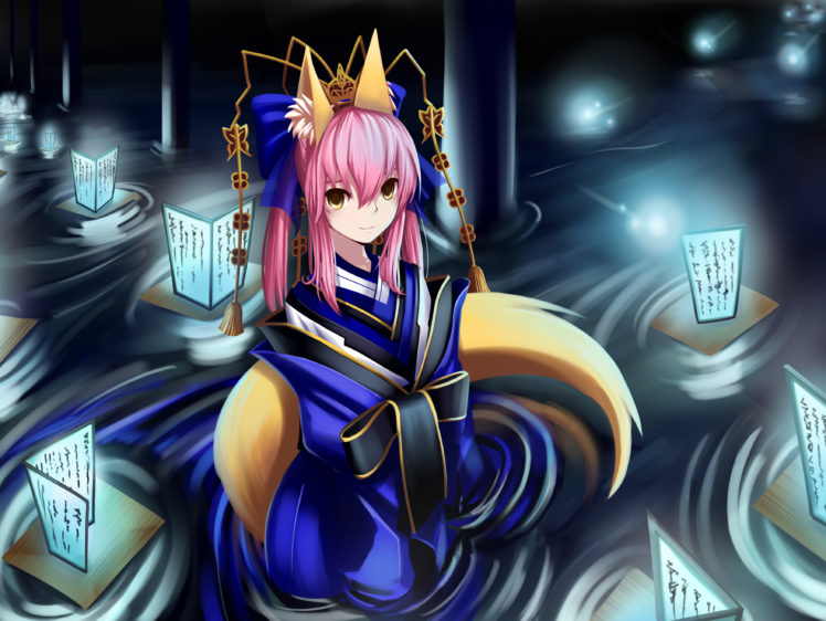 caster, Fate, Extra, Fate, Stay, Night, Foxgirl, Japanese, Clothes, Pink, Hair, Rhys1356 HD Wallpaper Desktop Background