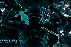 black, Hair, Gloves, Kirigaya, Kazuto, Short, Hair, Sword, Sword, Art, Online, Weapon