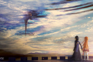 clouds, Kirigaya, Kazuto, Landscape, Scenic, Sky, Sword, Sword, Art, Online, Weapon, Yuuki, Asuna