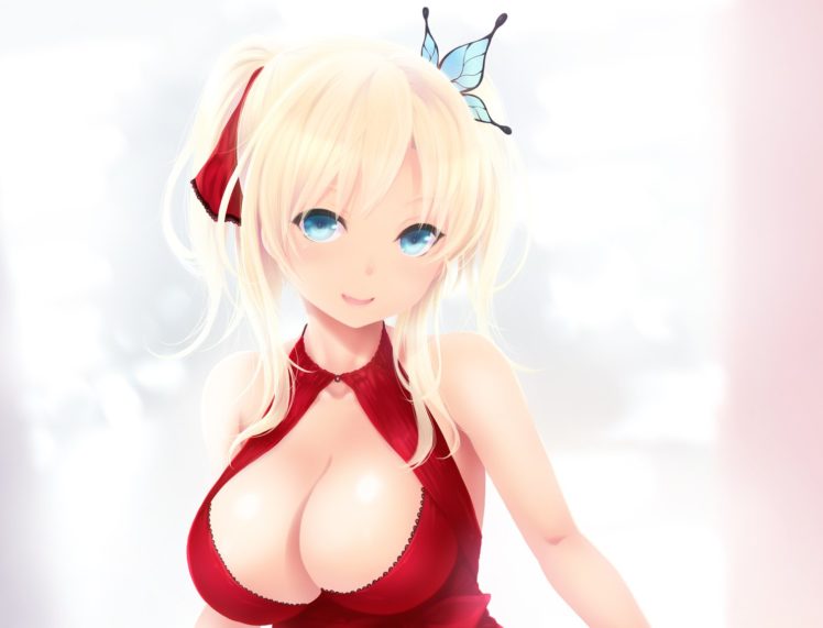 Blonde Hair Blue Eyes Boku Wa Tomodachi Ga Sukunai Breasts