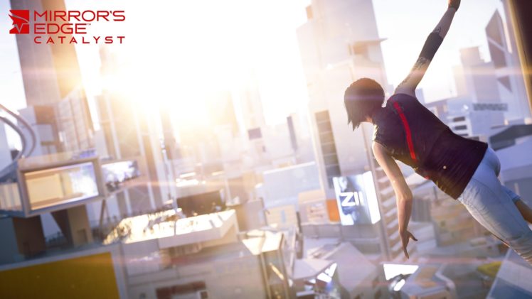 mirrors, Edge, Catalyst, Action, Adventure, Platform, Sci fi, Futuristic, City, Cities, Fighting, 1mecat, Warrior, Girl, Artwork HD Wallpaper Desktop Background