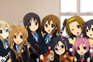 akiyama, Mio, Braids, Crossover, Glasses, Group, Guitar, Headband, Hirasawa, Yui, Instrument, K on , Nakano, Azusa, Seifuku, Suenaga, Mirai, Tainaka, Ritsu, Violin