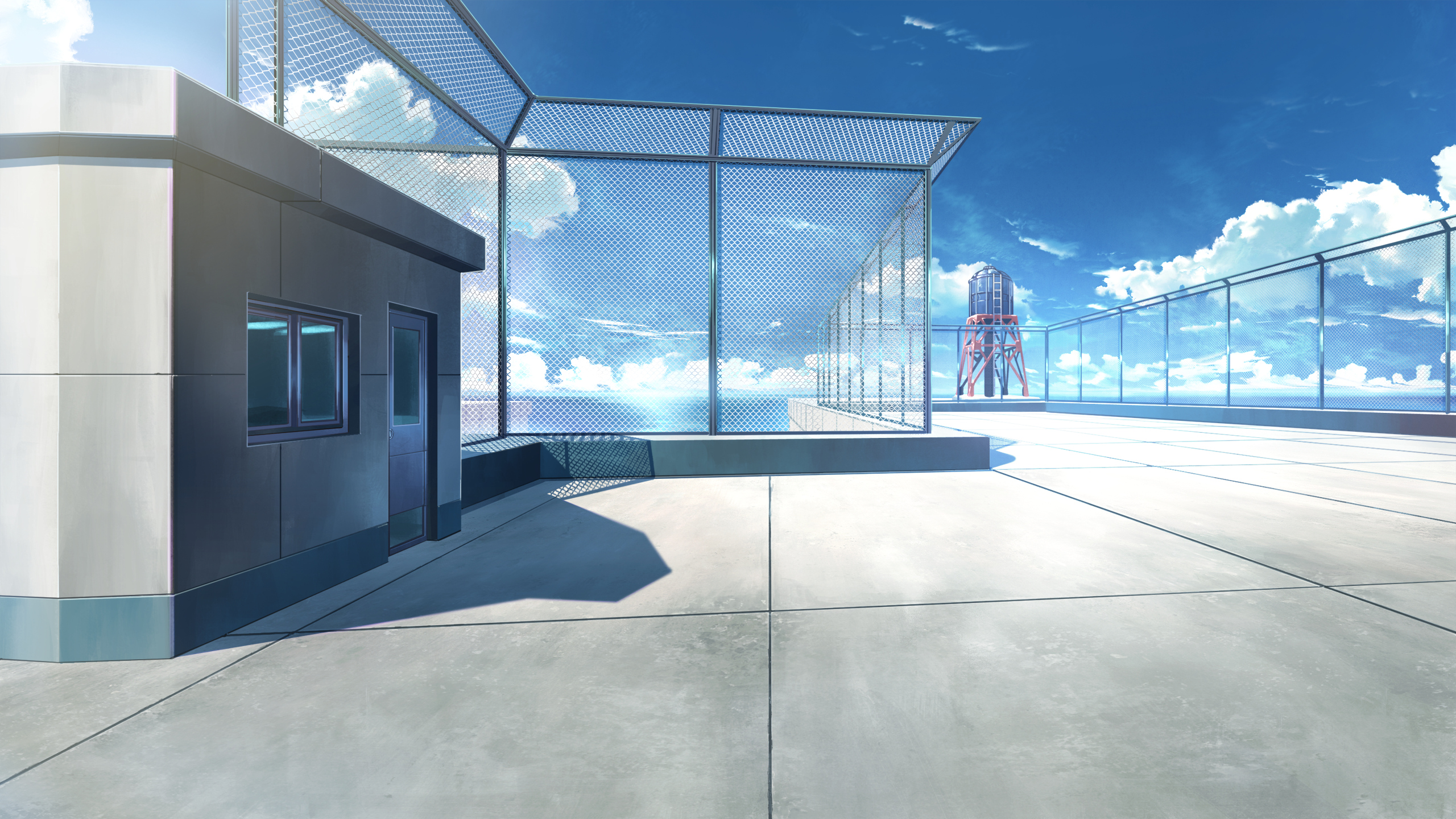 building, Clouds, Game, Cg, Grisaia, No, Kajitsu, Scenic, Sky Wallpaper