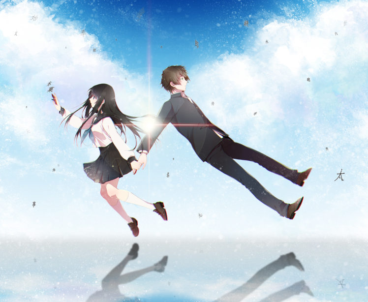 chitanda, Eru, Hyouka, Mirunai, Oreki, Houtarou, Seifuku, Tagme HD Wallpaper Desktop Background