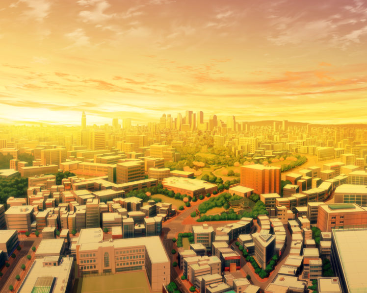 building, City, Clouds, Landscape, Love, Kami, Scenic, Sky, Sunset HD Wallpaper Desktop Background