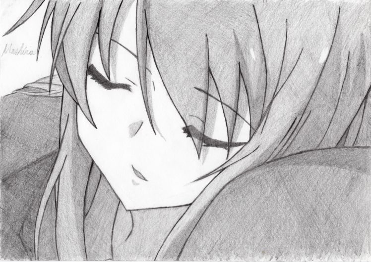 close, Monochrome, Sakura sou, No, Pet, Na, Kanojo, Saturea, Shiina, Mashiro, Sketch HD Wallpaper Desktop Background