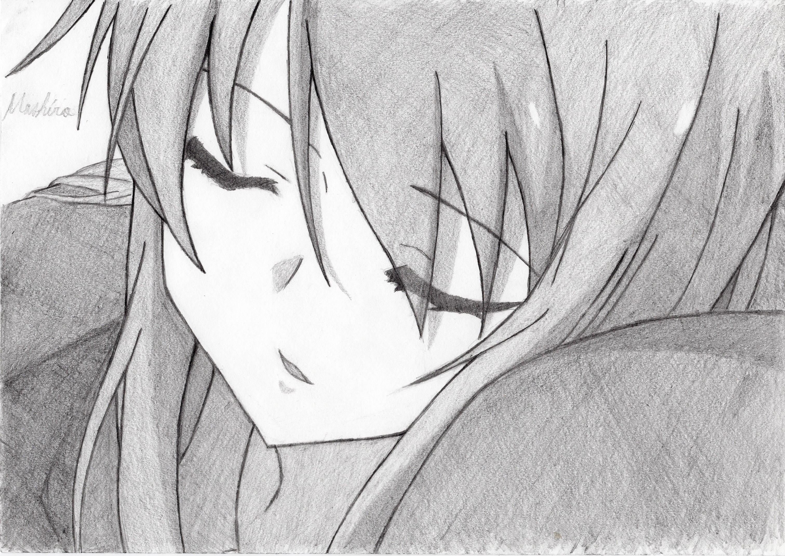 close, Monochrome, Sakura sou, No, Pet, Na, Kanojo, Saturea, Shiina, Mashiro, Sketch Wallpaper