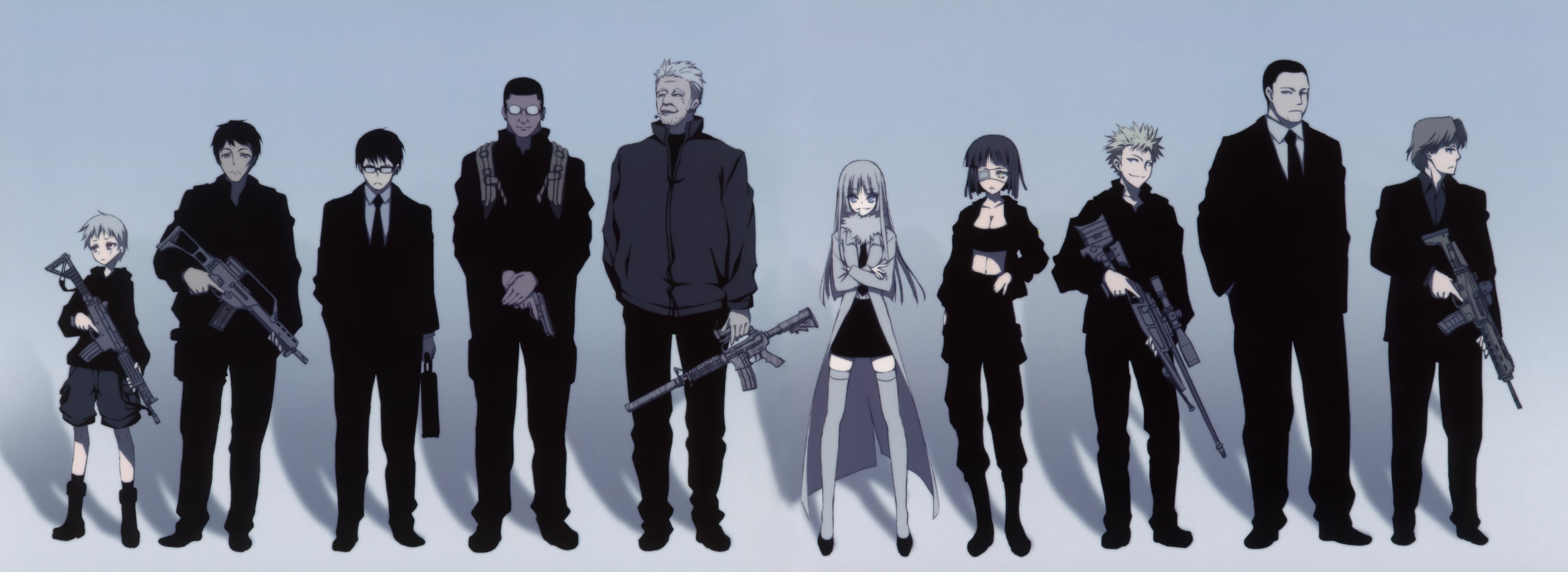 dualscreen, Eyepatch, Gun, Jormungand, Suzuri, Weapon Wallpaper