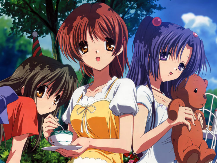clannad, Furukawa, Nagisa, Ibuki, Fuuko, Ichinose, Kotomi HD Wallpaper Desktop Background