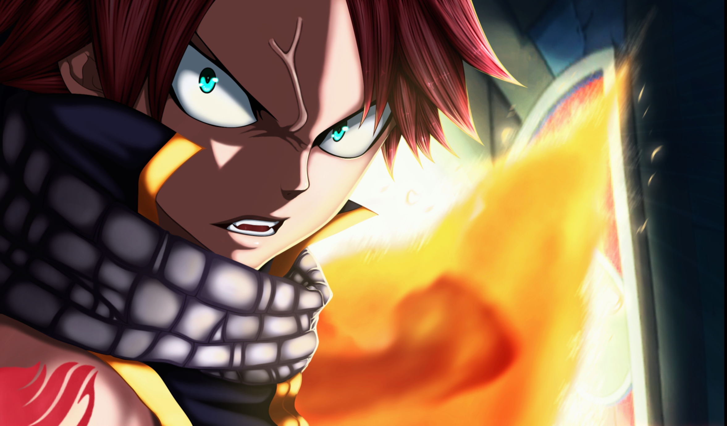 fairy, Tail, Art, Natsu, Flames, Fury Wallpaper