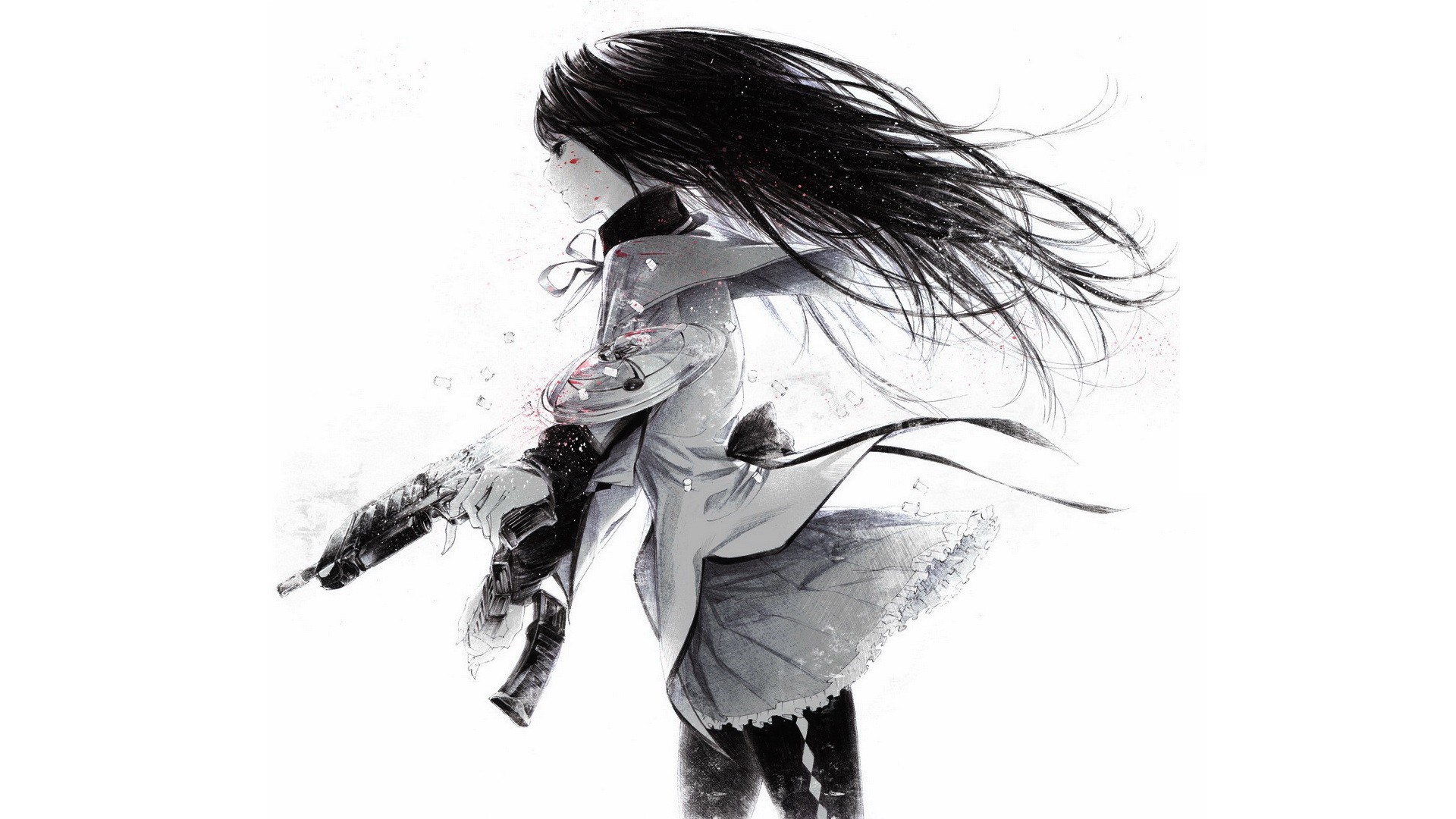 original, Weapons, Guns, Blood, Girls, Dark Wallpapers HD