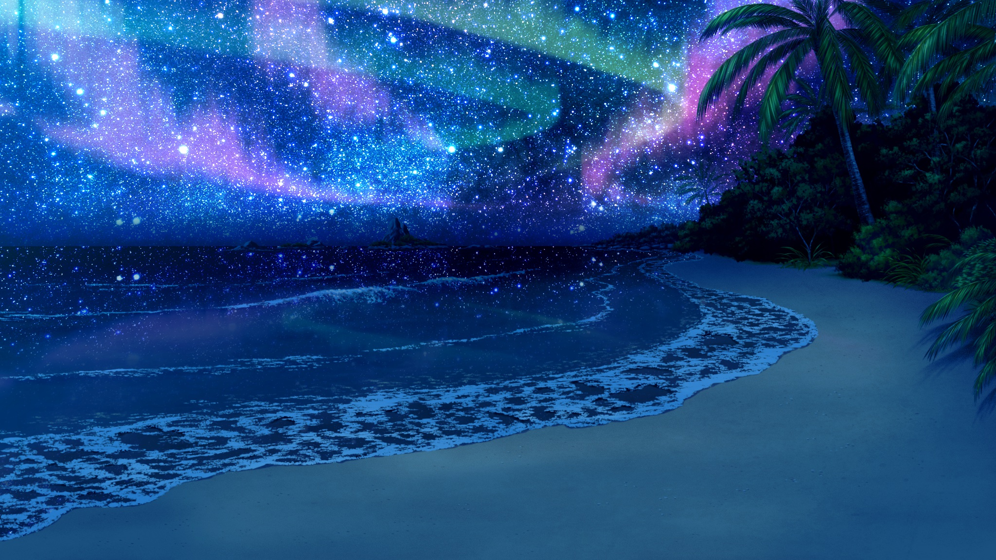guardian place, Beach, Game, Cg, Guardian, Place, Scenic, Skyfish, Stars Wallpaper