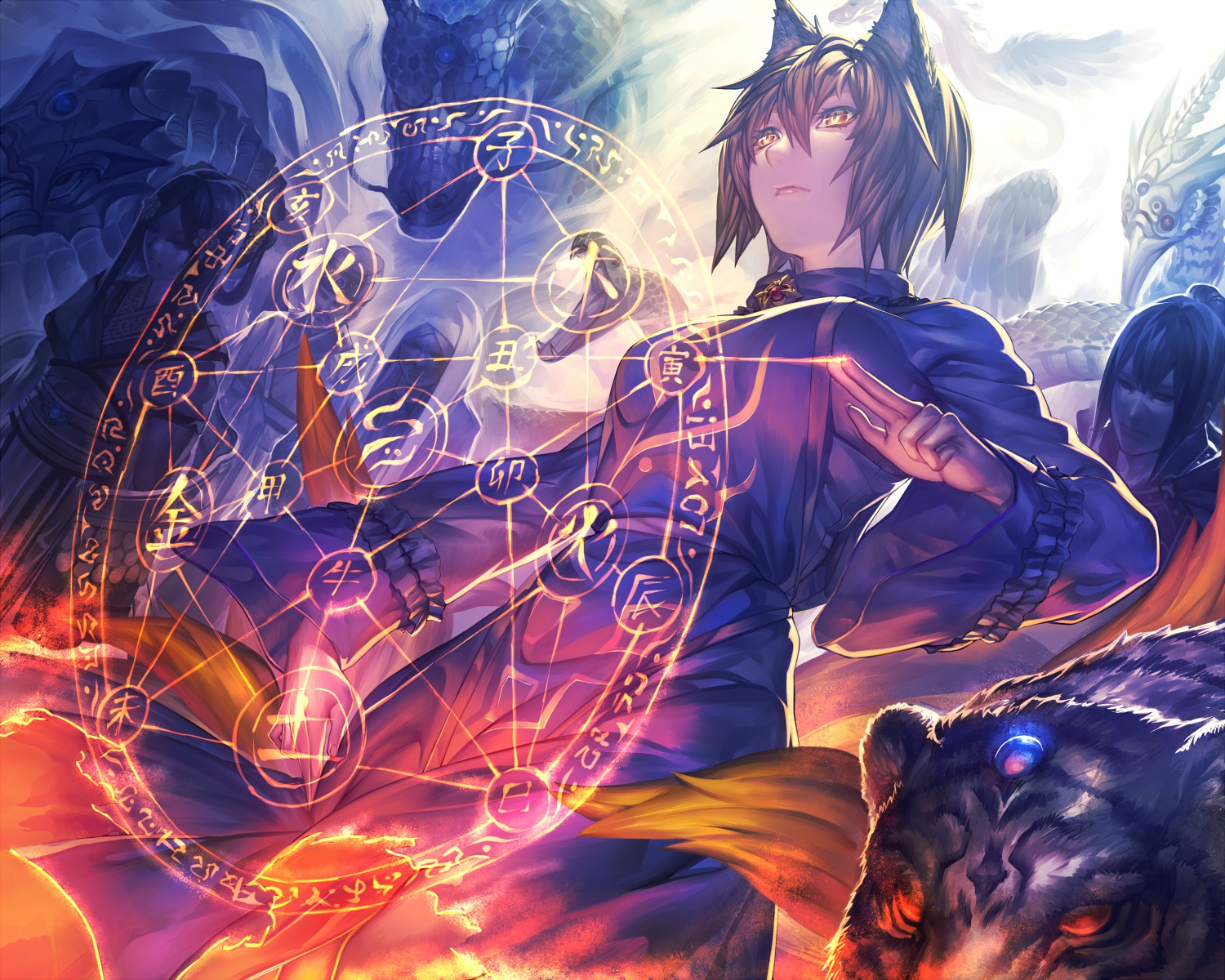 animal, Ears, Ant, Of, Spirit, Dragon, Tail, Tiger, Touhou, Yakumo, Ran Wallpaper