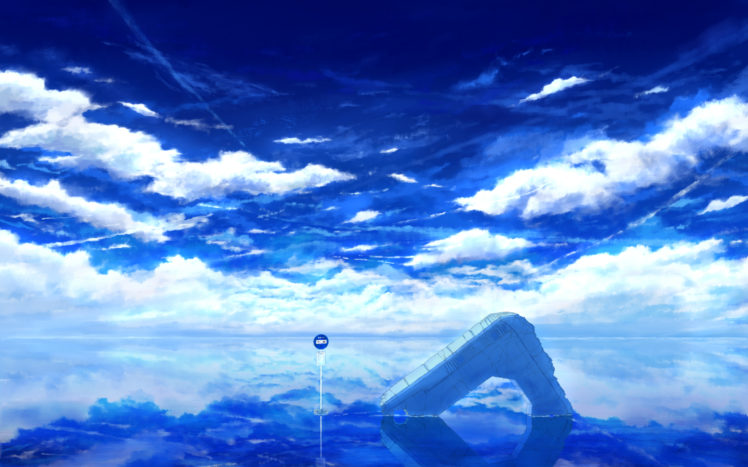 clouds, Mks, Original, Ruins, Scenic, Sky, Water HD Wallpaper Desktop Background