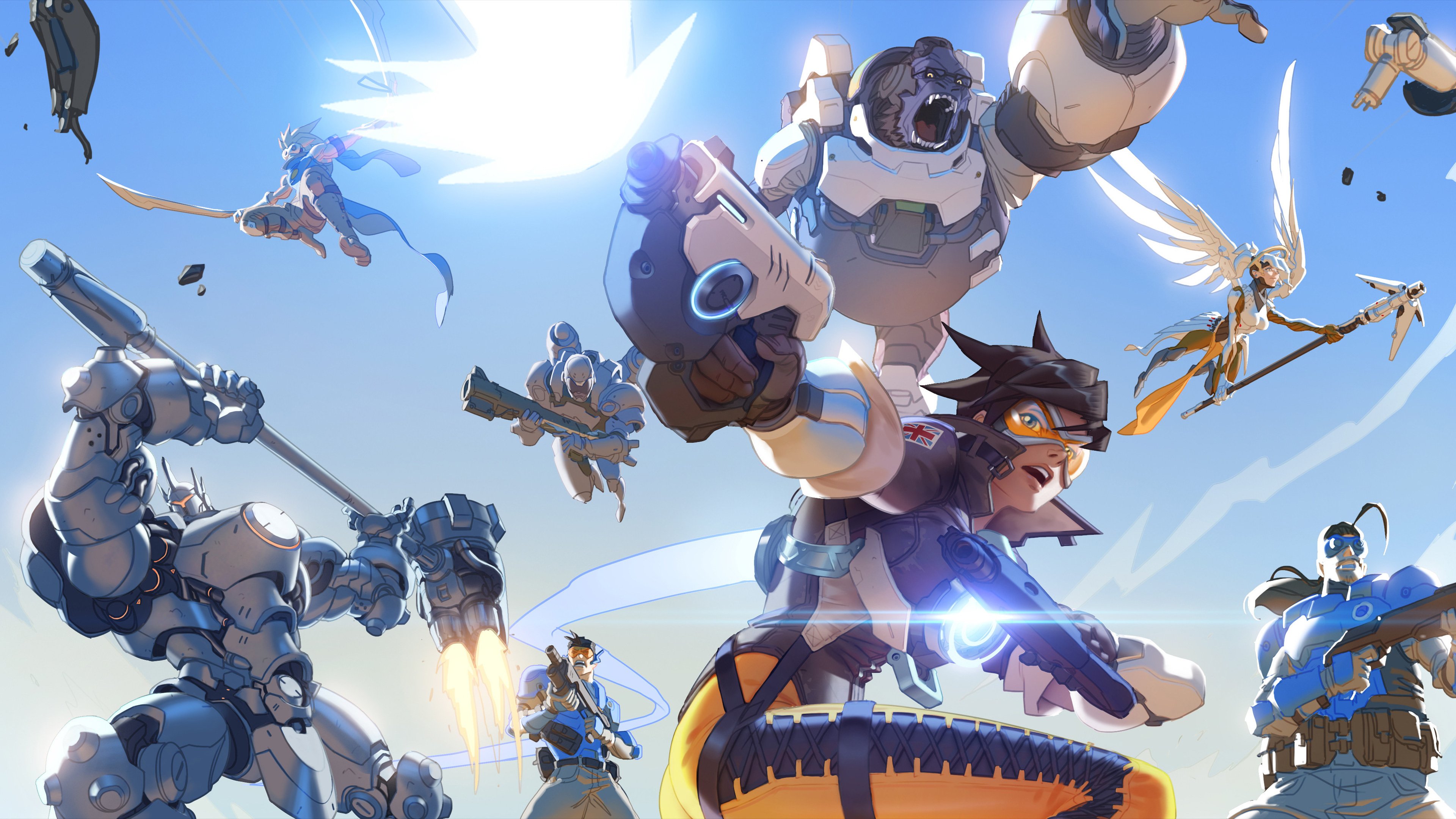 overwatch, Shooter, Action, Fighting, Mecha, Sci fi, Strategy Wallpaper