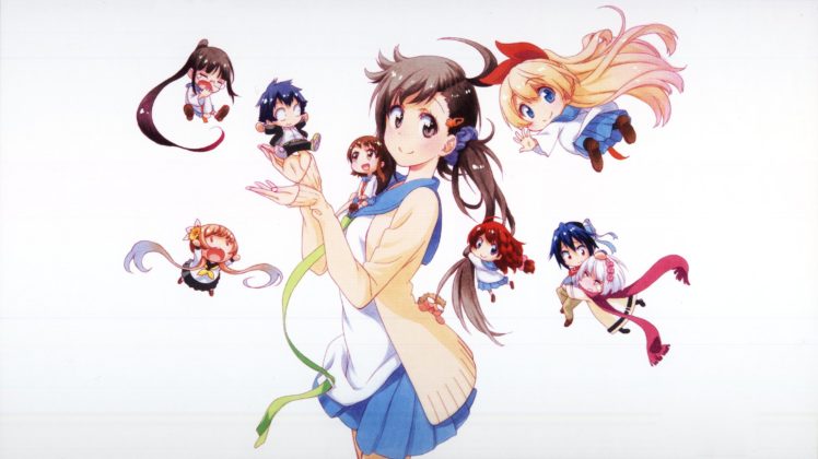 nisekoi, Onodera, Haru, Onodera, Kosaki, Kirisaki, Chitoge, Tachibana, Marika HD Wallpaper Desktop Background