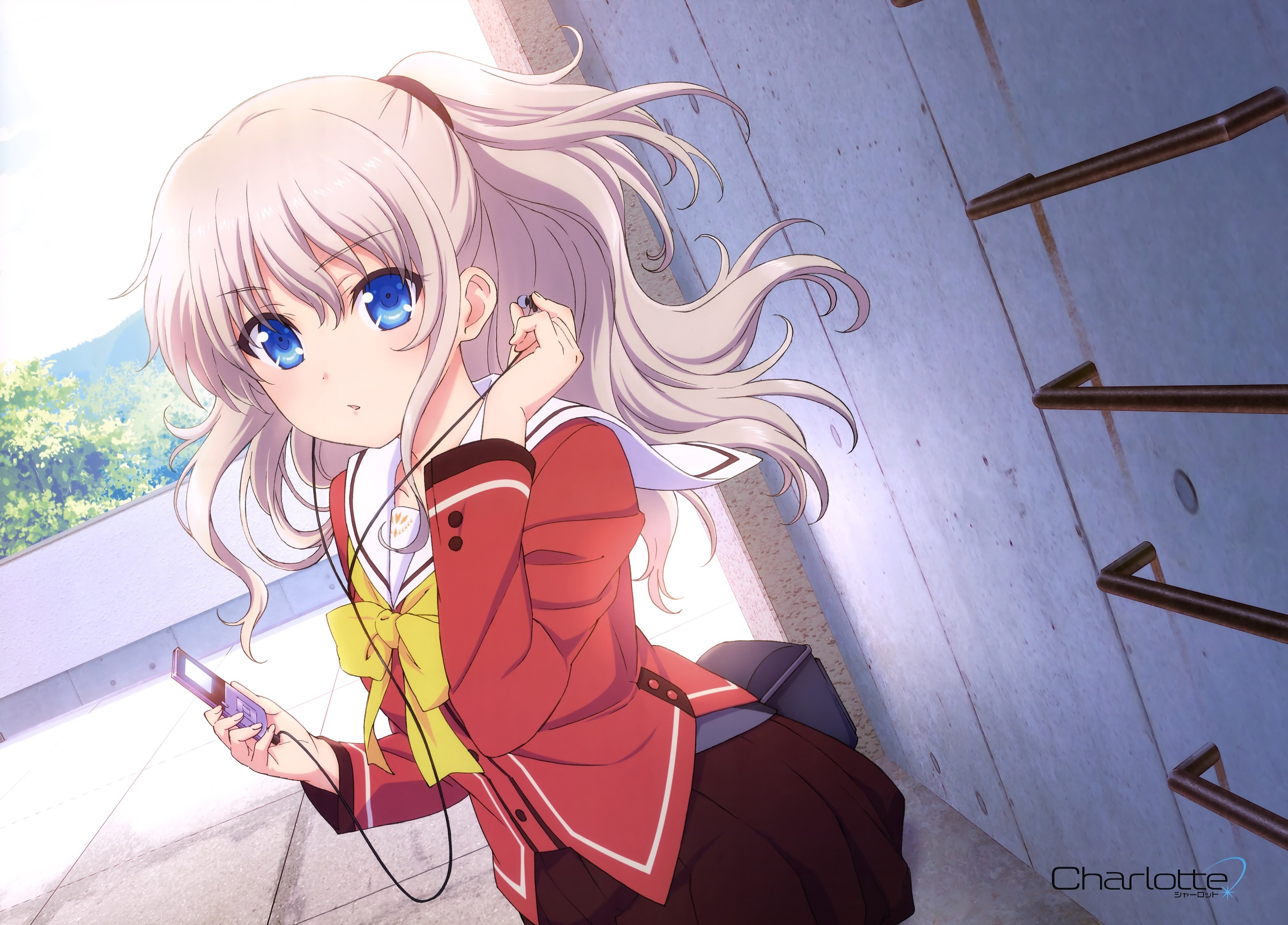 charlotte, Anime, Pink, Hair, Cute, Tomori, Nao, Girl, Headphones Wallpaper