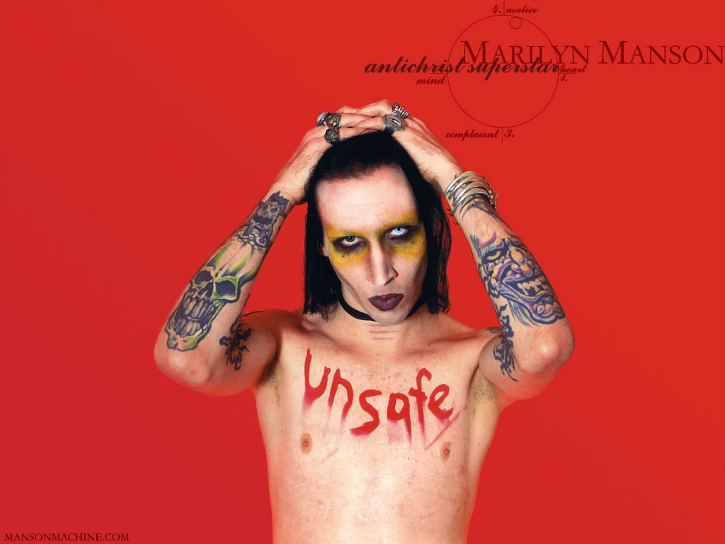 marilyn, Manson, Industrial, Metal, Heavy, Glam, Shock, Hard, Rock, Poster Wallpaper