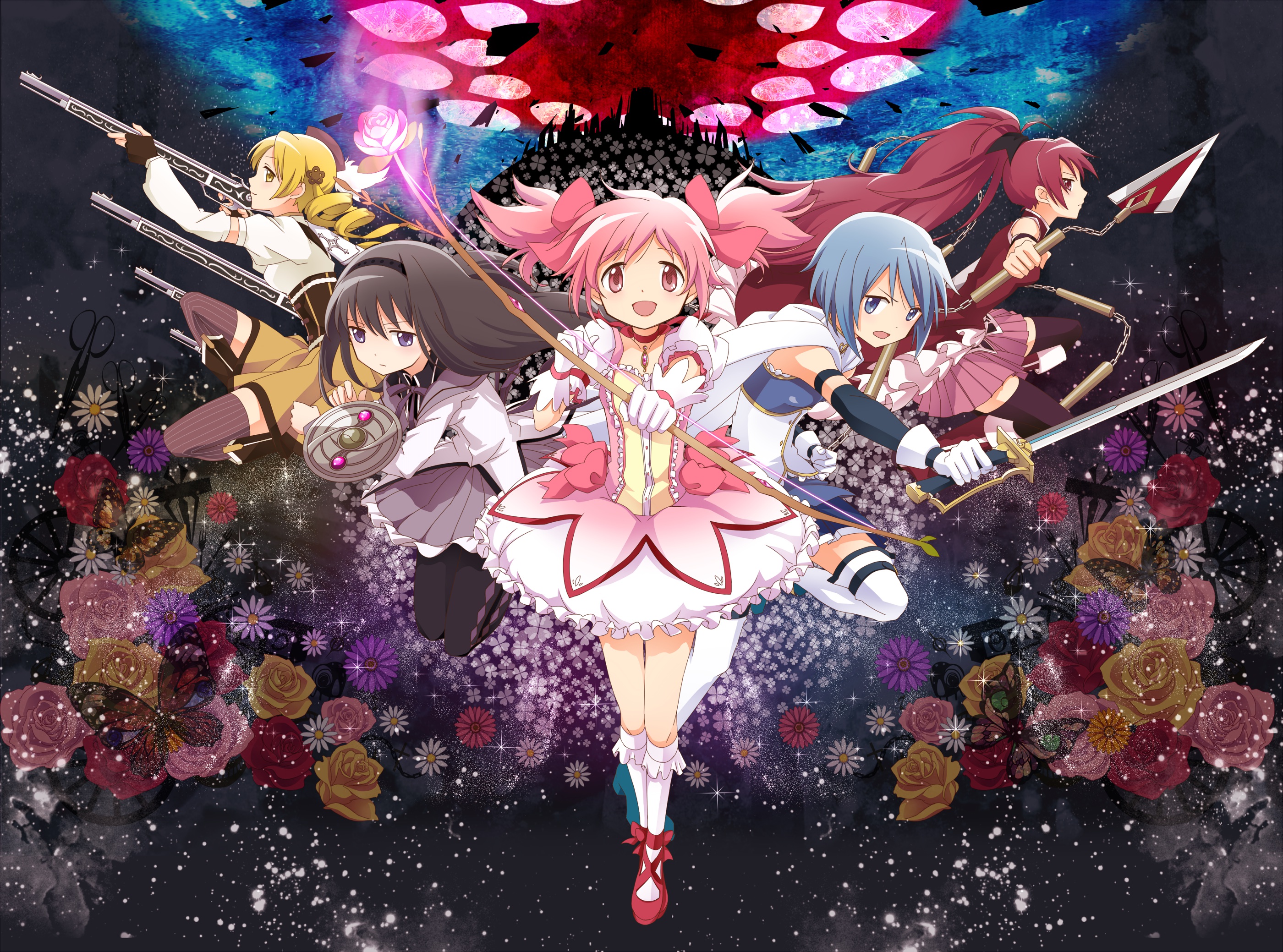 mahou, Shoujo, Madoka, Magica Wallpaper