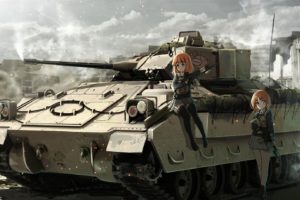 girls, Und, Panzer, Gun, Nishizumi, Miho, Oota, Youjo, Takebe, Saori, Weapon