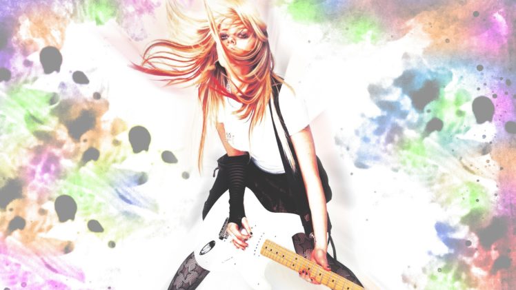 avril, Lavigne, Pop, Pop punk, Pop rock, Guitar, Guitars HD Wallpaper Desktop Background